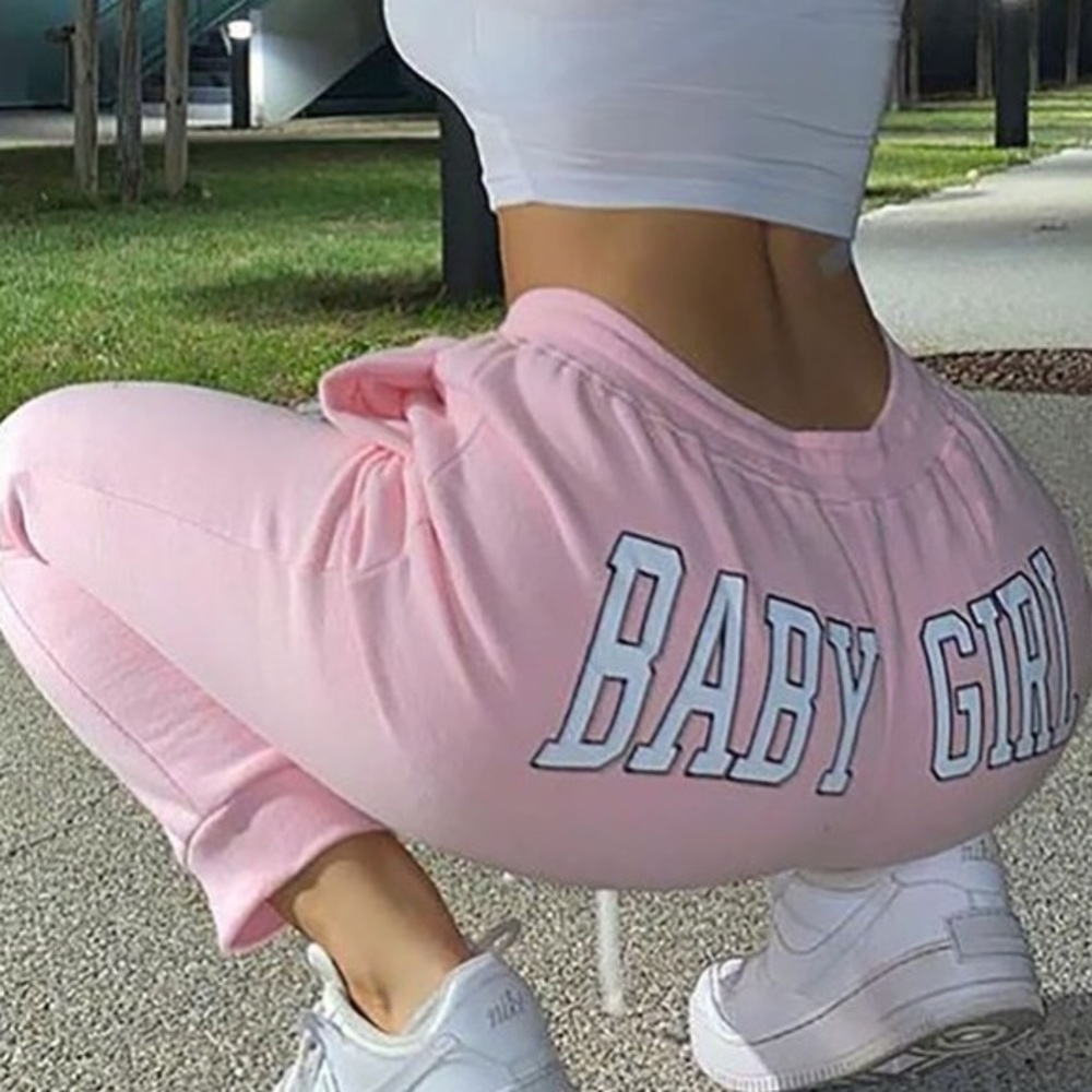 Pink sweatpants
